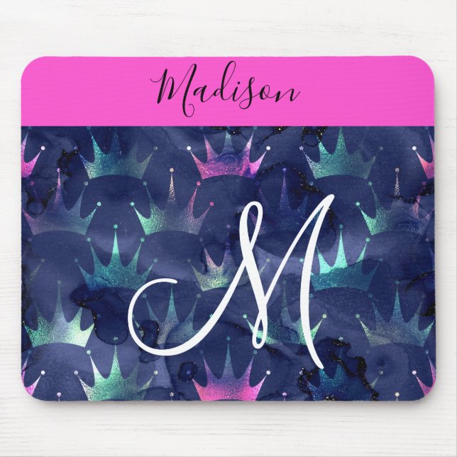 Tapis De Souris Parties scintillant rose chaud étincelles Mermaid  (Devant)