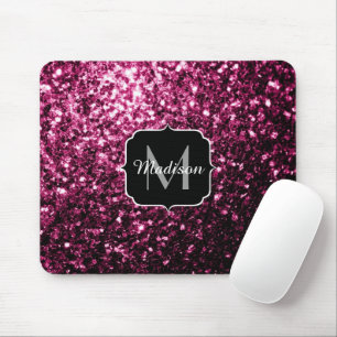 Tapis De Souris Parties scintillant rose foncé brillant scintille