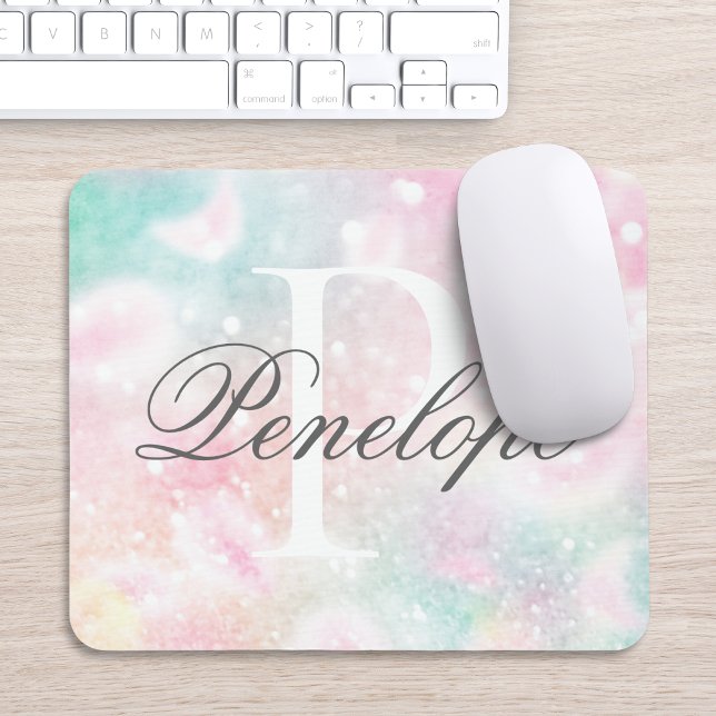 Tapis De Souris Parties scintillant rose Joli Motif Bokeh (Créateur téléchargé)