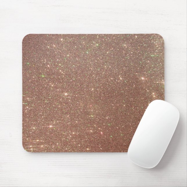Tapis De Souris Parties scintillant rose or rose (Avec souris)