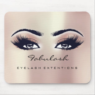 Tapis De Souris Parties scintillant rose Peach Nom Beauty Lashes M