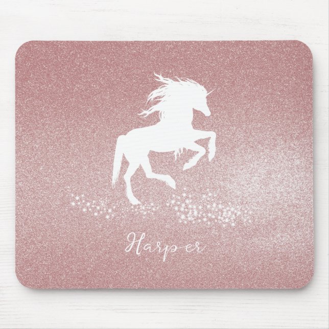 Tapis De Souris Parties scintillant rose Unicorne Pad souris (Devant)