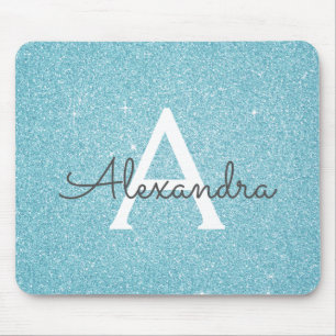 Tapis De Souris Parties scintillant turquoise d'étincelle bleue No