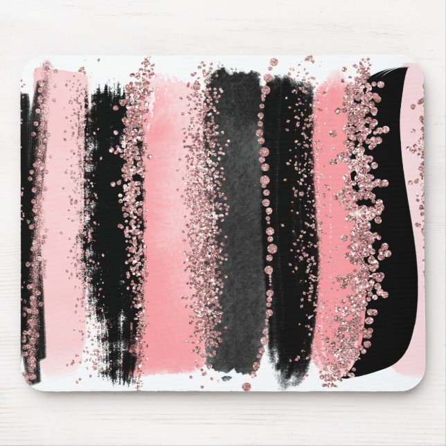 Tapis De Souris Parties scintillantes roses de Faux d'or de (Devant)