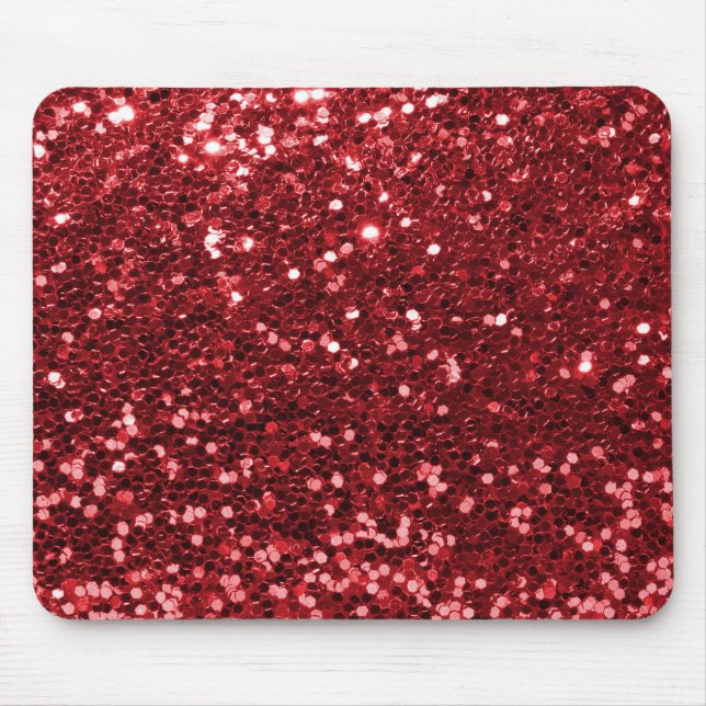Tapis De Souris Parties scintillantes rouges de Faux (Devant)