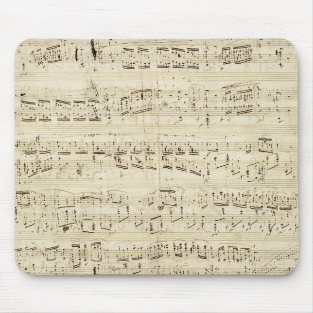 Tapis De Souris Partition sur parchemin manuscrite en encre (Devant)