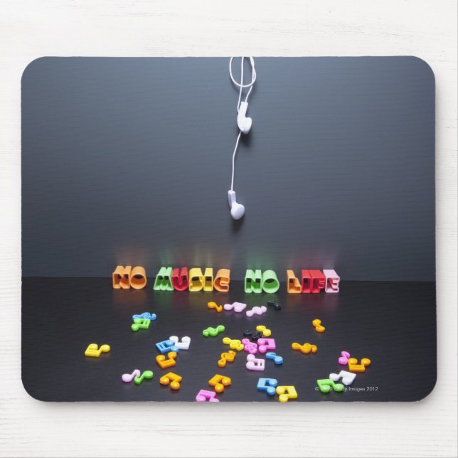 Tapis De Souris Pas de musique ni de vie (Devant)