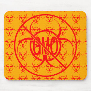 Tapis De Souris Pas d'OGM Mousepad Biodanger Avertissement Pas d'O