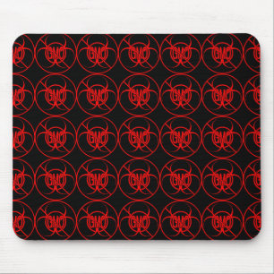 Tapis De Souris Pas d'OGM Mousepad Biodanger Avertissement Souris