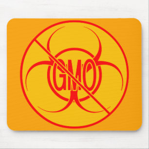 Tapis De Souris Pas d'OGM Mousepad Biodanger Avertissement Souris