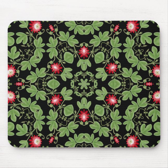 Tapis De Souris Passionflower rouge Mousepad de Deco (Devant)