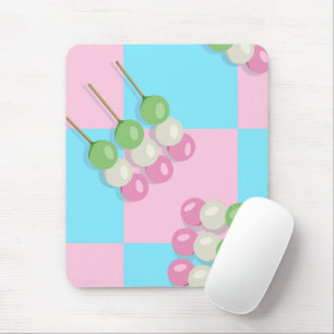 Tapis De Souris Pastel Pink À damiers Dango Mousepad