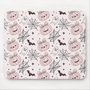Tapis De Souris Pastel Pink Halloween Motif sans couture (5)