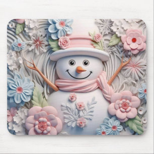 Tapis De Souris Pastel Snowman 3D