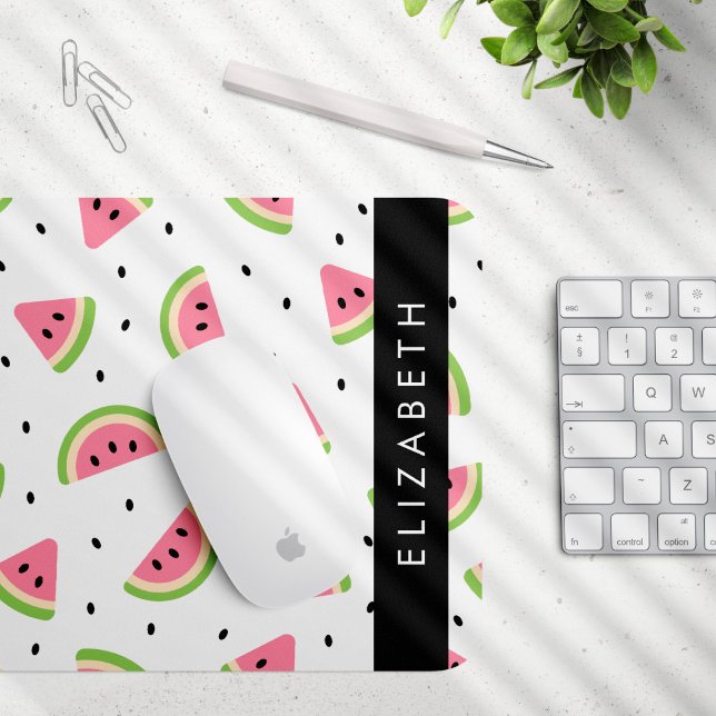 Tapis De Souris Pastèque Rose, Pâtes De Pâques, Votre Nom (Créateur téléchargé)