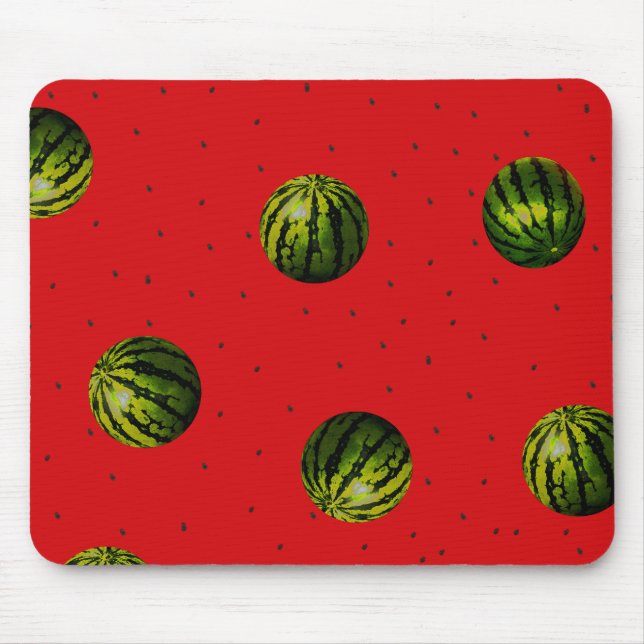Tapis De Souris pastèque rouge et graines (Devant)