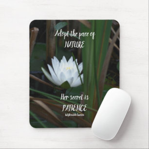Tapis De Souris Patience Emerson Citation Inspirationnelle Lotus