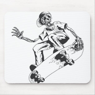 Tapis De Souris Patinage de tendance Skeleton play skateboard
