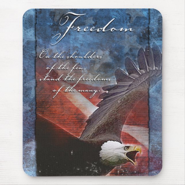 Tapis de souris patriotique d'Eagle (Devant)
