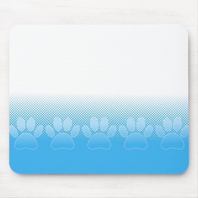 Tapis De Souris Patrouilles Bleues Et Blancs Avec Arrière - plan D (Devant)