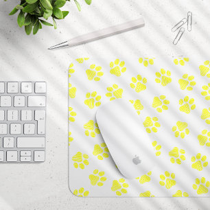 Tapis De Souris Patrouilles de Doodle, Paws de Chien, Paws Jaunes