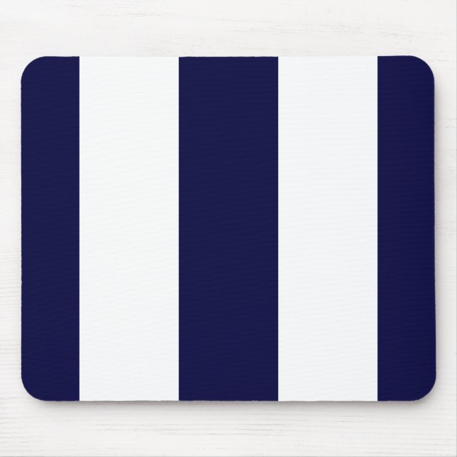 Tapis De Souris Patters de Navy Blue and White Extra Large Stripe (Devant)