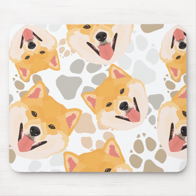 Tapis De Souris Pattes Shiba Inu de chien de motif (Devant)