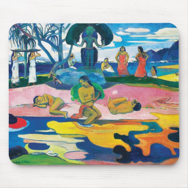 Tapis De Souris Paul Gauguin Jour du Dieu (Mahana no atua) Art (Devant)