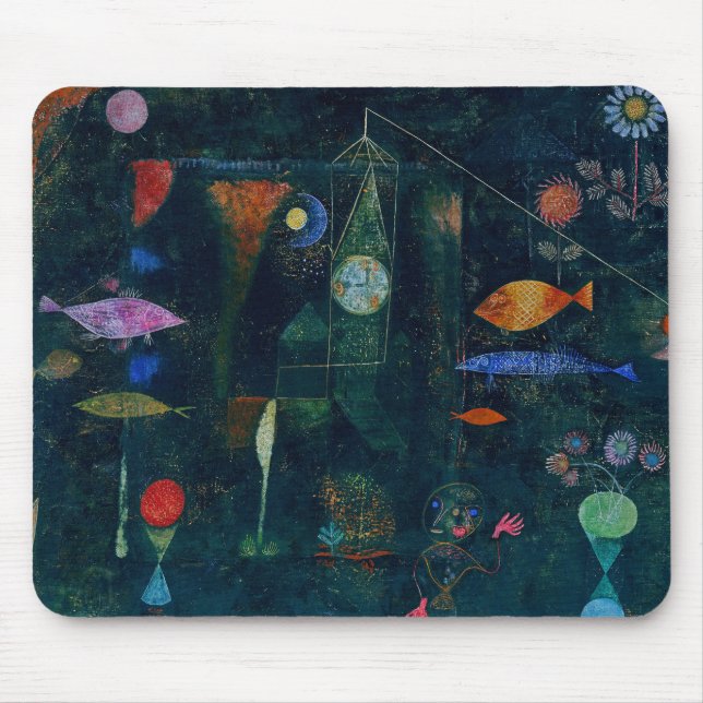 Tapis De Souris Paul Klee Fish Magic Peinture Abstraite Art graphi (Devant)