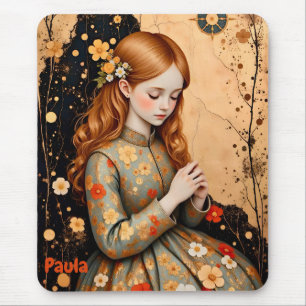 Tapis De Souris PAULA ~ Elégante fille Vintage ~ Mousepad