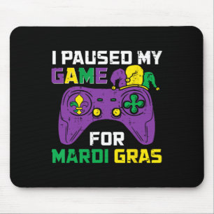 Tapis De Souris Pause Mon Jeu Pour Mardi Gras Video Game Control