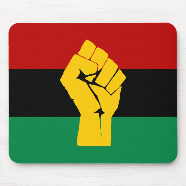 Tapis De Souris Pavillon panafricain Black Power (Devant)