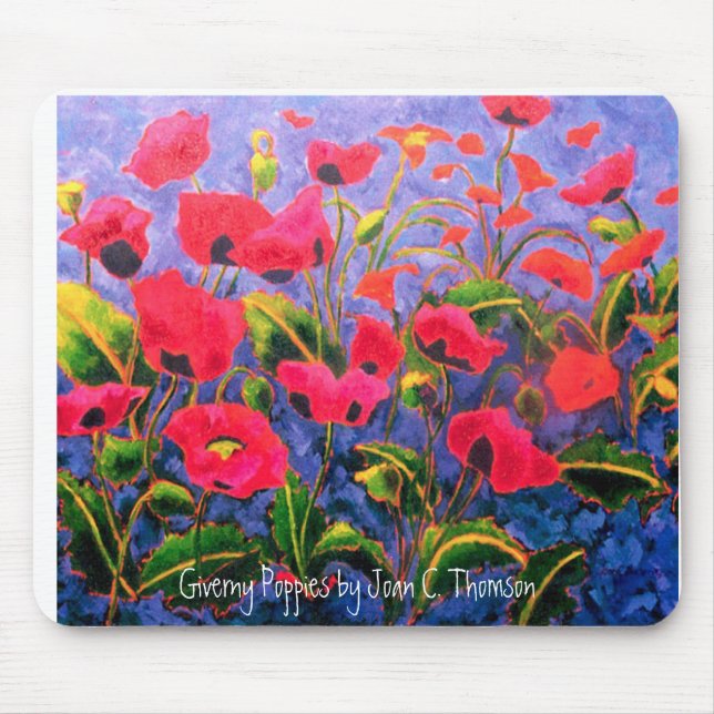 Tapis De Souris Pavots magenta Mousepad (Devant)