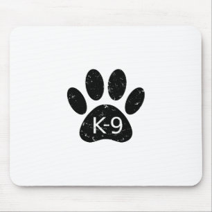 Tapis De Souris Paw Chien en Perdu Grunge K-9