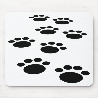 Tapis De Souris Paw Paw Trail pour animaux de compagnie caricaturé