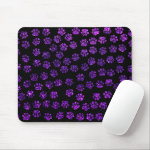 Tapis De Souris Paws pourpres, Paws Parties scintillant, Parties s