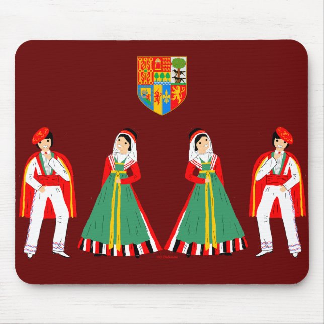 Tapis De Souris Pays basque, Aquitaine, France (Devant)