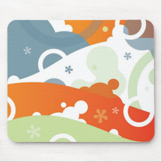 Tapis De Souris Paysage Abstrait cerise