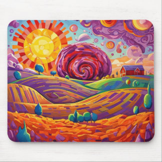 Tapis De Souris Paysage Abstrait Whimsical Pad