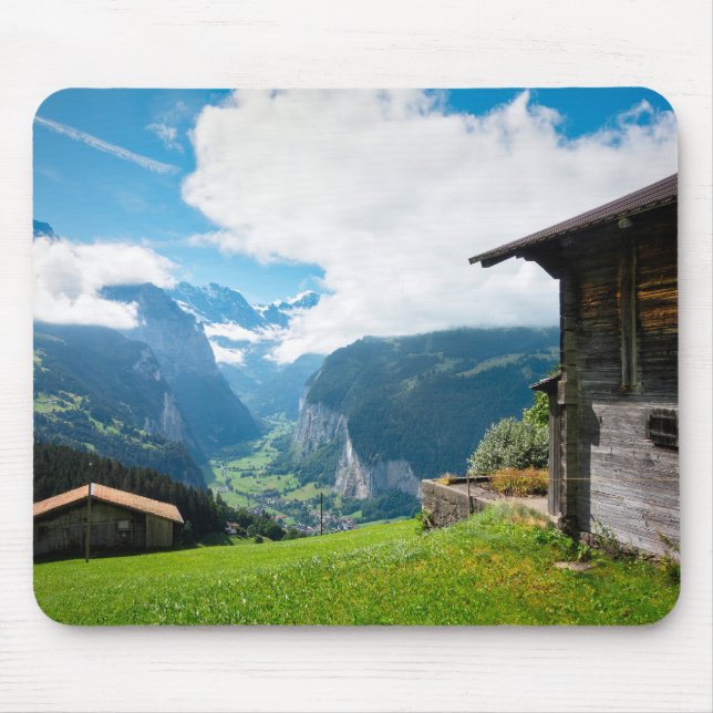 Tapis De Souris Paysage dans la vallée de Lauterbrunnen en Suisse (Devant)