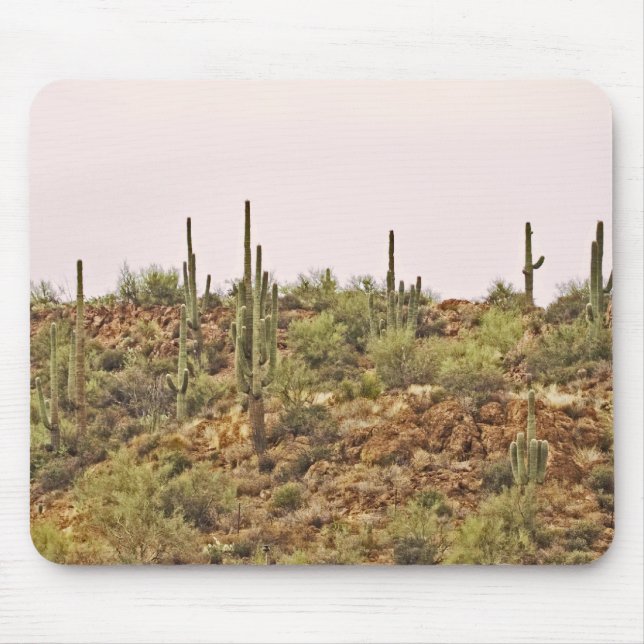 Tapis De Souris Paysage de cactus de l'Arizona (Devant)