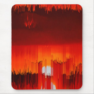 Tapis De Souris Paysage de coucher de soleil abstrait avec bogue