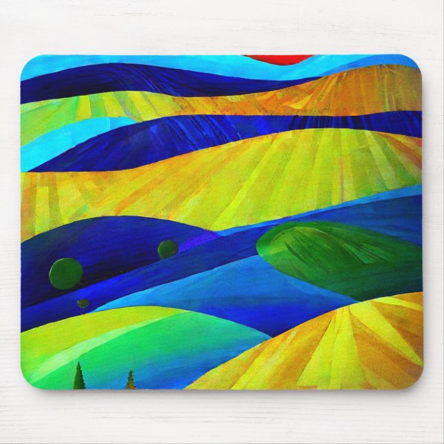 Tapis De Souris Paysage de Rainbow Imaginaire Hills (Devant)