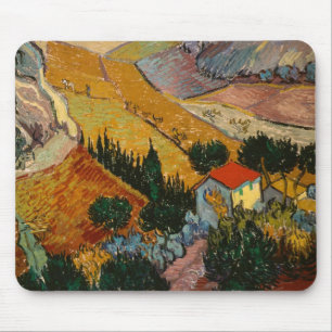Tapis De Souris Paysage de Vincent van Gogh   avec la Chambre et
