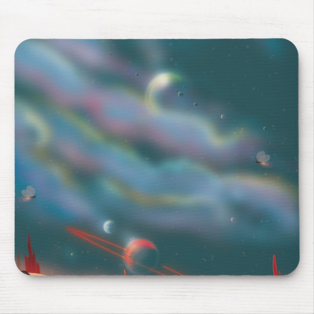 Tapis De Souris Paysage du monde Alien (Devant)