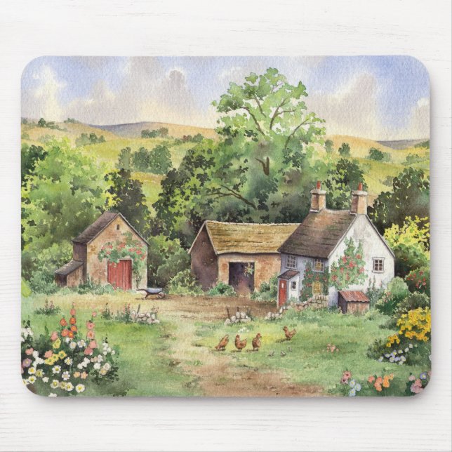 Tapis De Souris Paysage idyllique de pays "de ferme de pays" (Devant)