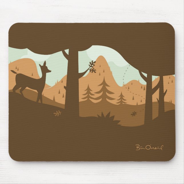 Tapis De Souris Paysage Mousepad d'automne (Devant)