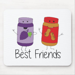 Tapis De Souris PB et J Best Friends Pb et J BFF Dessin