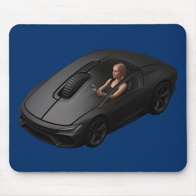 Tapis De Souris PC Mouse-Car : Cliquez à la vitesse d'une supervoi (Devant)
