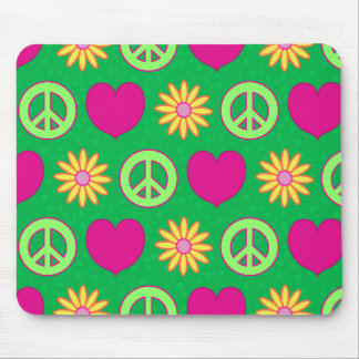 Tapis De Souris Peace Love Daisies